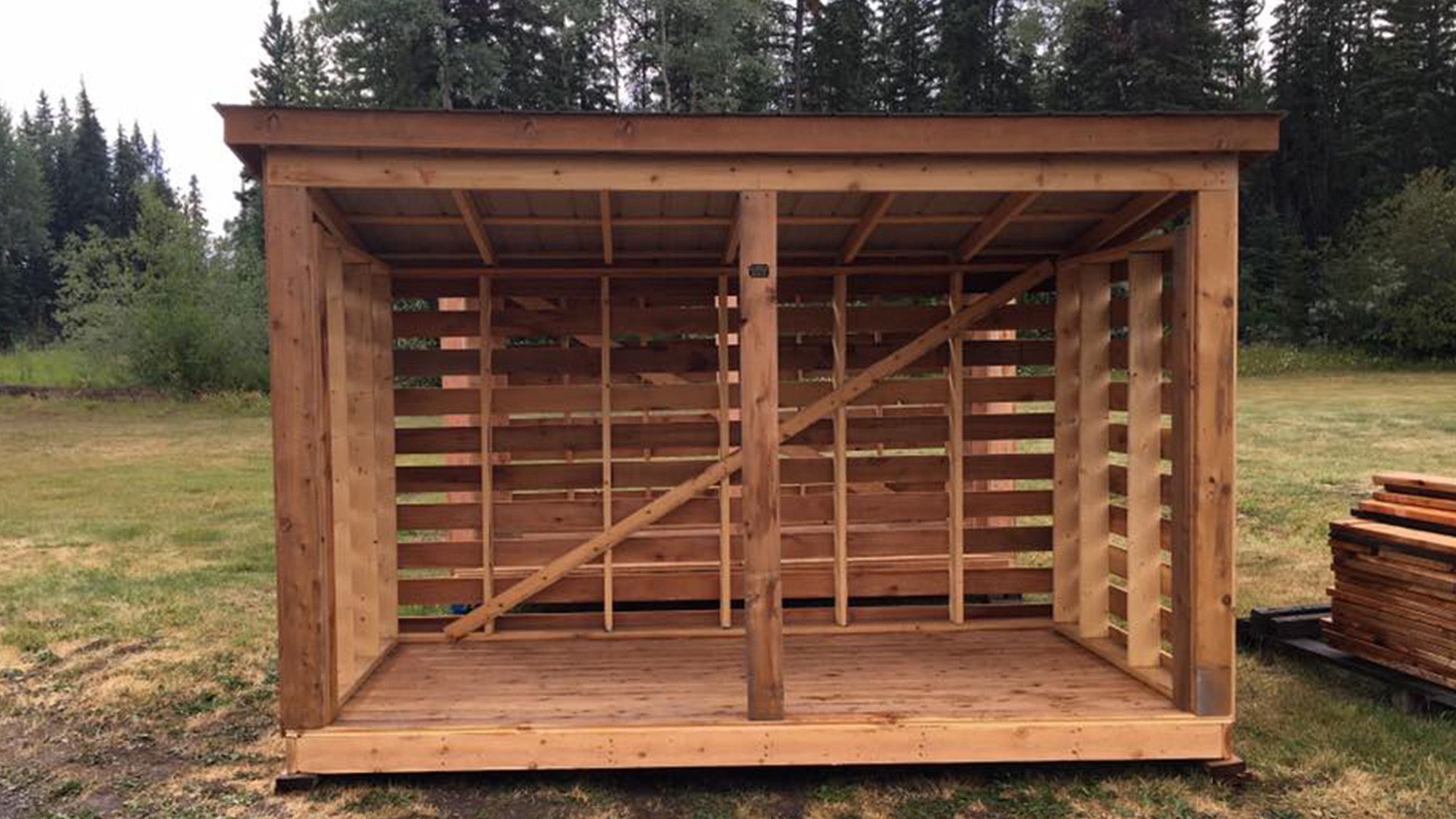 Fawn Lake Lumber Open 6 x 12 Wood Sheds